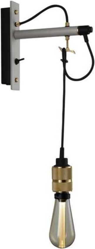 - Hooked Vegglampe Stone/Brass