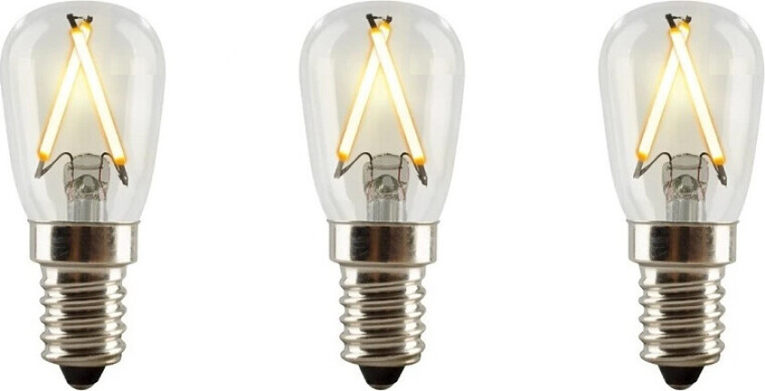 - Pære LED 1,5W (85 lm) Dimmbar E14 3 pk.