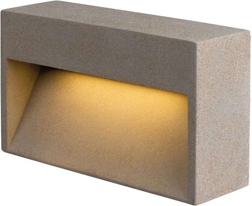- Concreto LED Utendørs Vegglampe L IP65 Light Grey