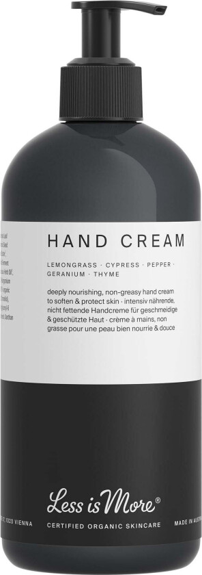 Less Is More Organic Hand Cream Lemongrass Eco Size 500 ml