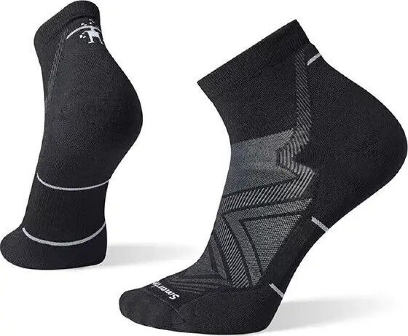 Men's Run Targeted Cushion Ankle Socks Black XL, Black