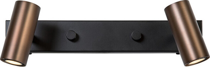 - Cato Vegglampe LED Oxid/Svart Dobbel