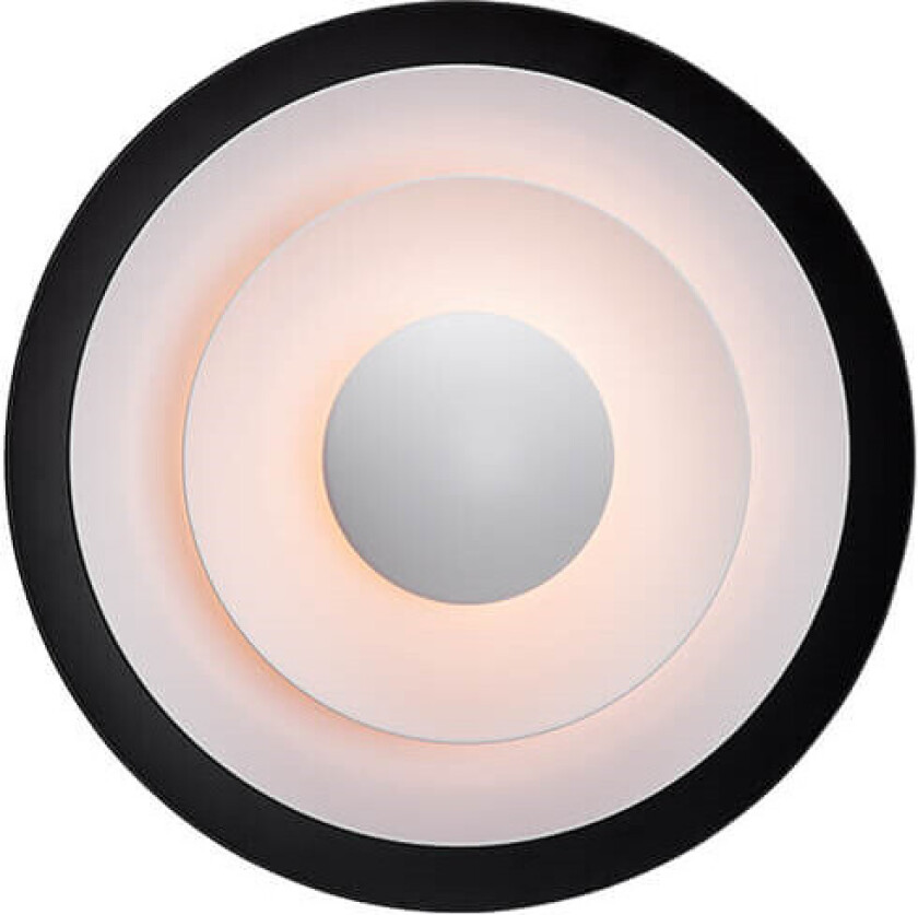 - Diablo Vegglampa LED Matt Svart/Blank Rød Ø300mm