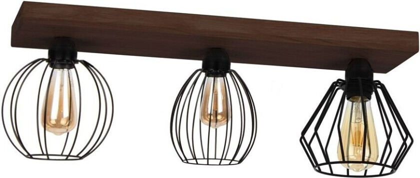 - Various 3 Taklampe Dark Pine Wood