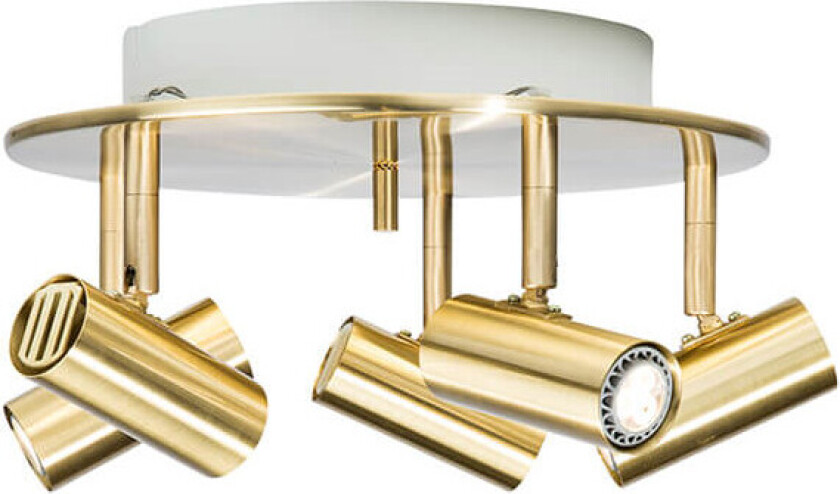 - Cato 5-Spot Poleret Messing LED Dimmbar