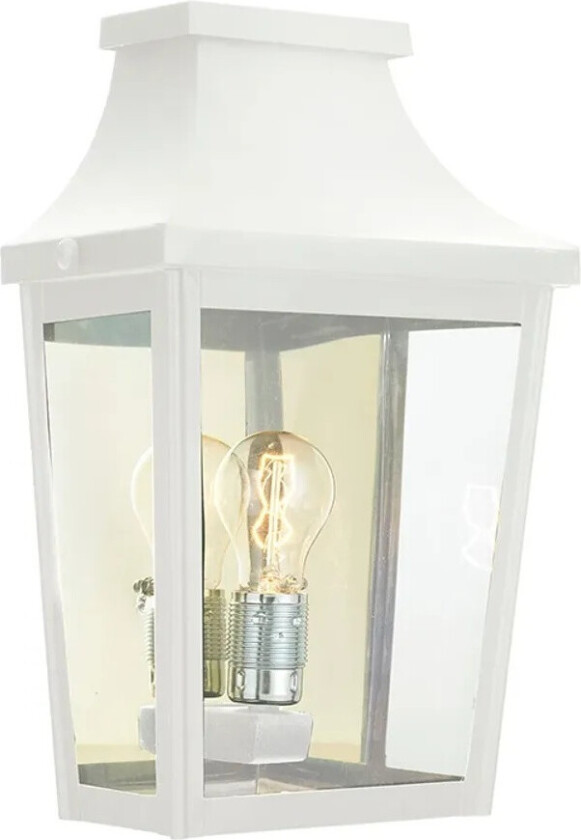 - London Utendørs Vegglampe Flad Hvit