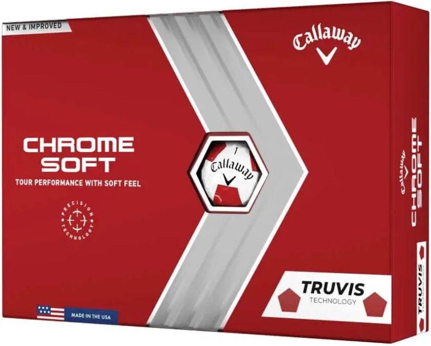 Chrome Soft Truvis 22 Golfball Rød