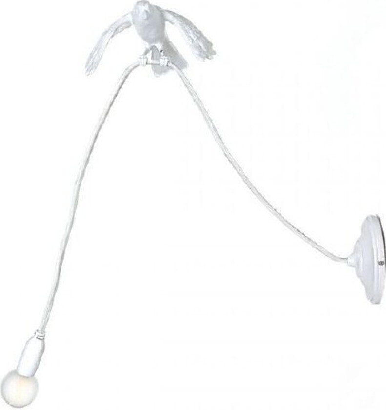 - Sparrow Taking Off Vegglampe White