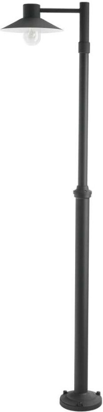 - Lund 1 Utendørs Parkstolpe Svart