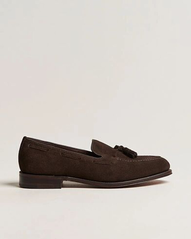 Russell Tassel Loafer Chocolate Brown Suede