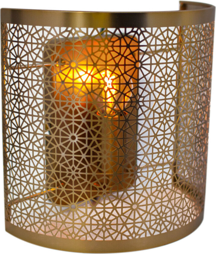 - Hermine Vegglampe H21 cm Matt Messing