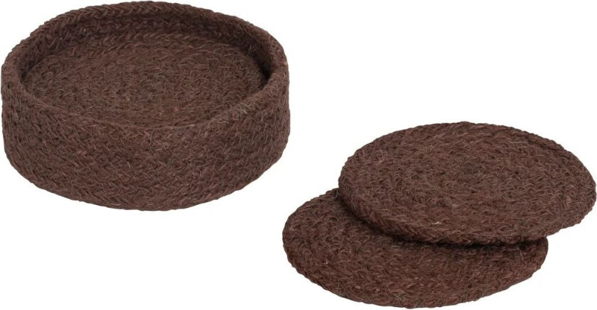 Bilde av Ella glassunderlag Ø 10,5 cm 6-pakning Pure brown