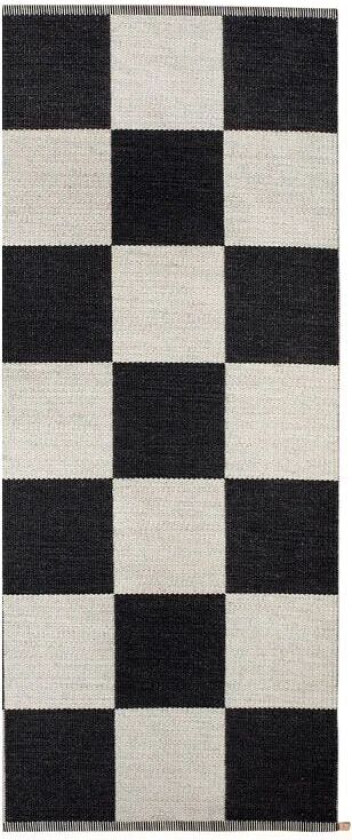 Checkerboard Icon gulvteppe 85x200 cm Midnight black