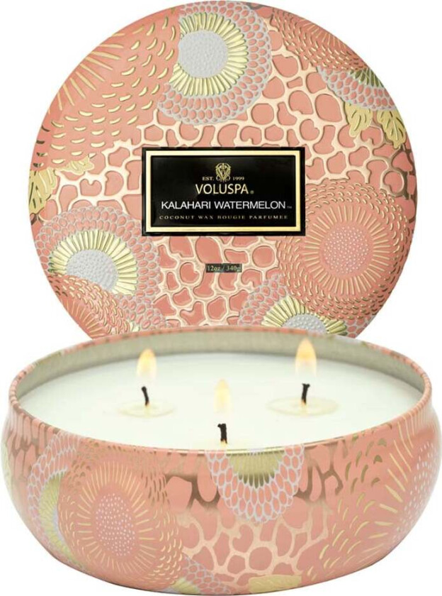 3-Wick Tin Candle, 340 g  Duftlys