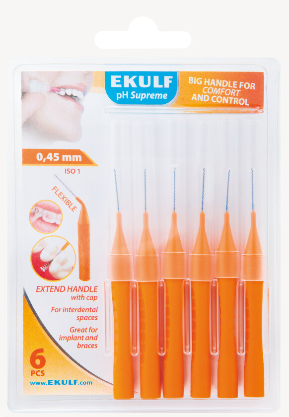 PH Supreme Mellomromstannbørste 0,45mm - 6 Stk.