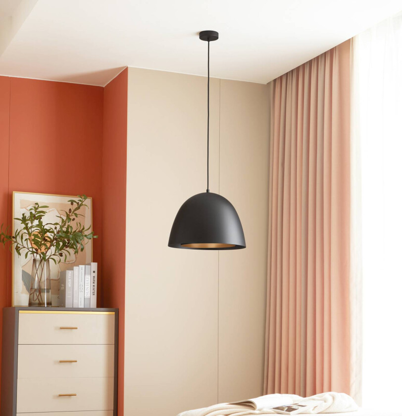 Delarion hengelampe svart messing