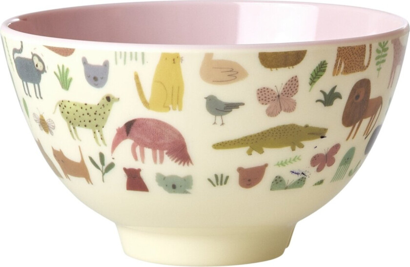 - Melamine Bowl Small 300 ml Pink Sweet Jungle Print