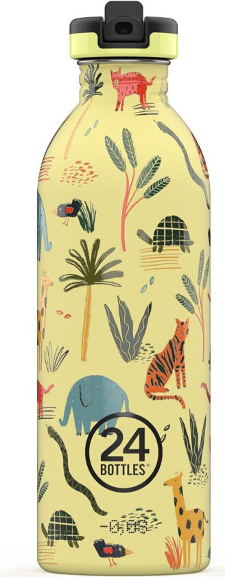 24 Bottles - Kids Collection - Urban Bottle 500 ml w. Sports Lid - Jungle Friends (24B917)