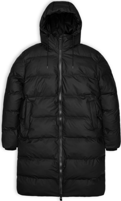 Rains Unisex Alta Long Puffer Jacket XXL, Black