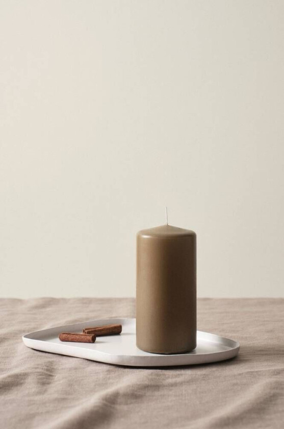 MATT kubbelys - høyde 12 cm Beige