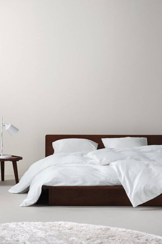 ZACK SATIN sengesett enkeltseng - økologisk Hvit