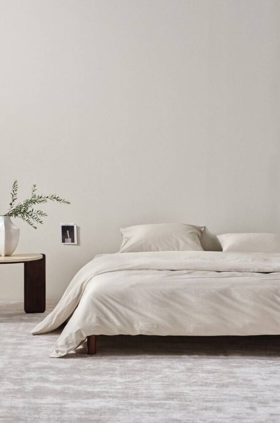 ZACK SATIN sengesett dobbeltseng - økologisk Beige