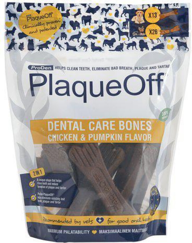 PlaqueOff - DENTAL BONES CHICKEN&PUMPKIN 480gr - (721.0045)