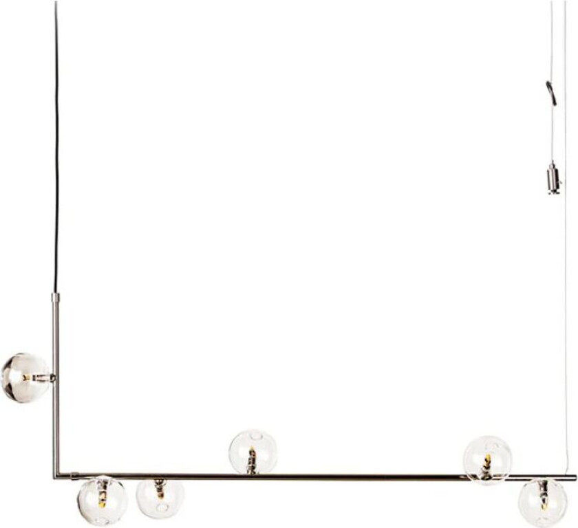 Air 73 taklampe Nikkel, klarglass