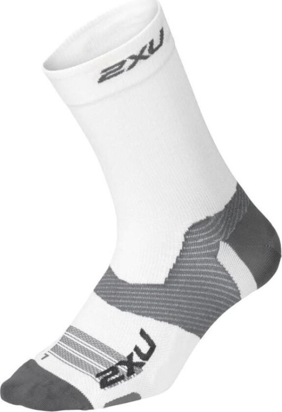 Vectr Light Cushion Crew Sock 35-37.5, White/Grey