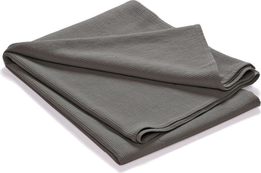 ETOL Design Stripe sengeteppe steinvasket bomull 180 x 260 Mørkegrå