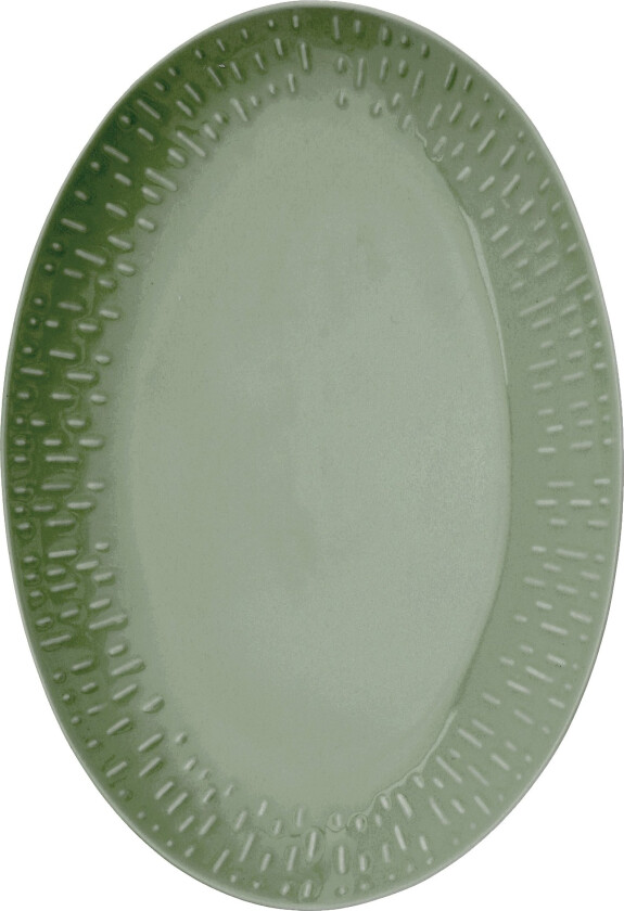 - Life in Colour - Confetti - Olive oval dish w/relief porcelain (13414)