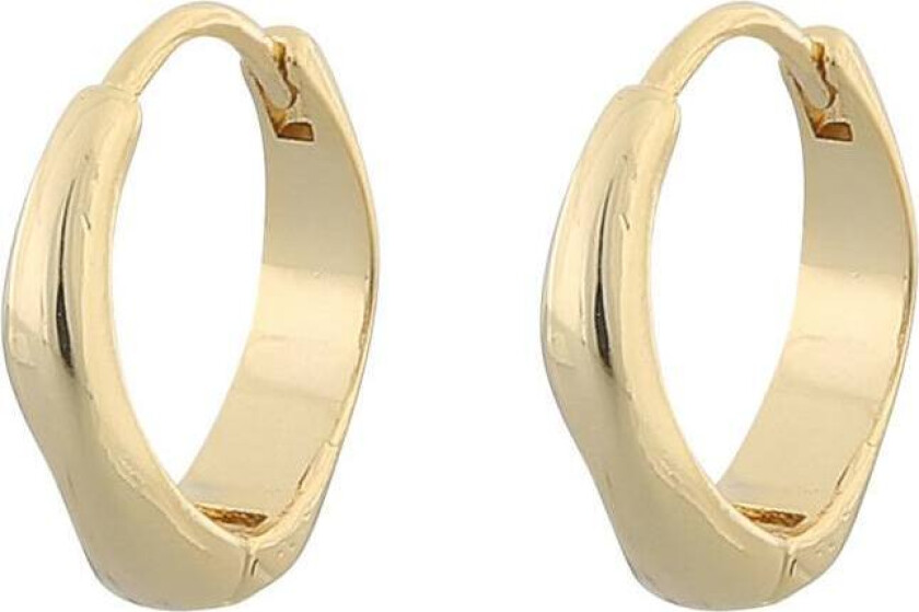 Snö Of Sweden Blanche Oval Earring Plain Gold 16,5mm