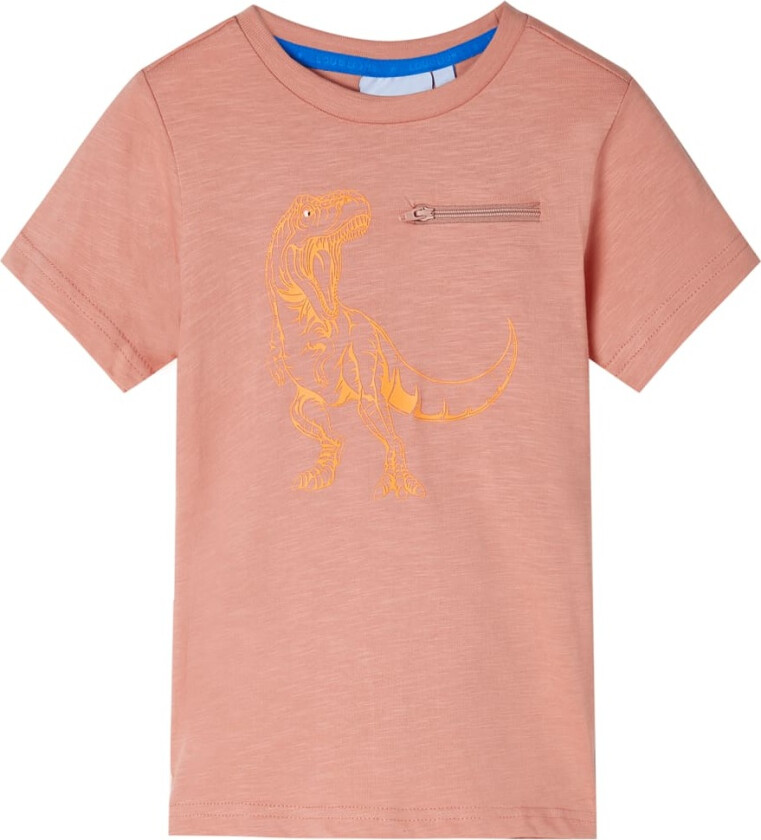 T-skjorte for barn med korte ermer lyseoransje 128