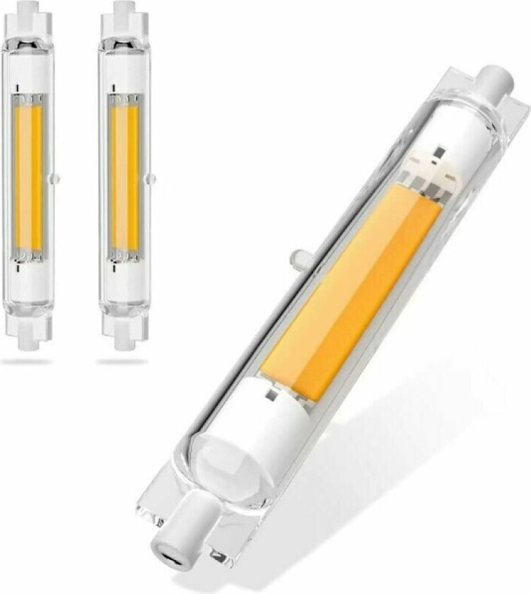 R7S 78mm 30W LED-pære Dimbar Energibesparende COB Tilsvarende J118mm 300W Halogenpære Varmhvit 3000K Ingen Flimmer 3000LM 360° Lysspredning