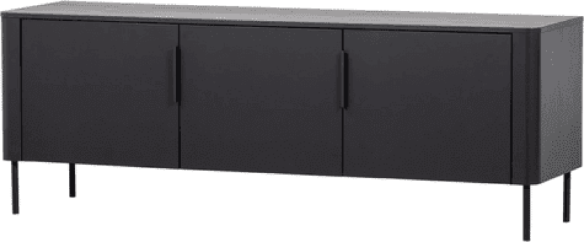 Gunnar Tv Benk 154 Cm I Furu Matt Sort 377593-Mz