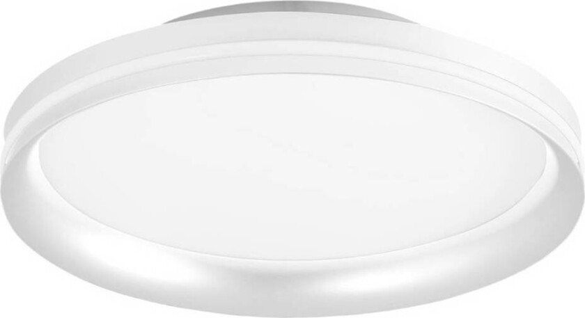 LED-taklampe Isy, hvit, Ø 35 cm, metall, CCT, dimbar