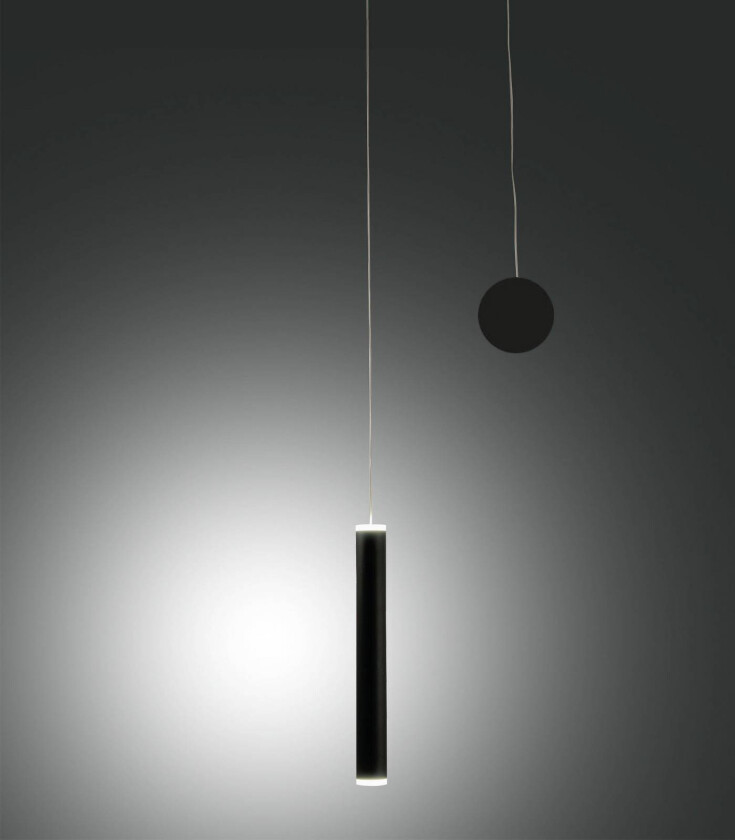 LED-hengelampe Prado, svart, metall, dimbar