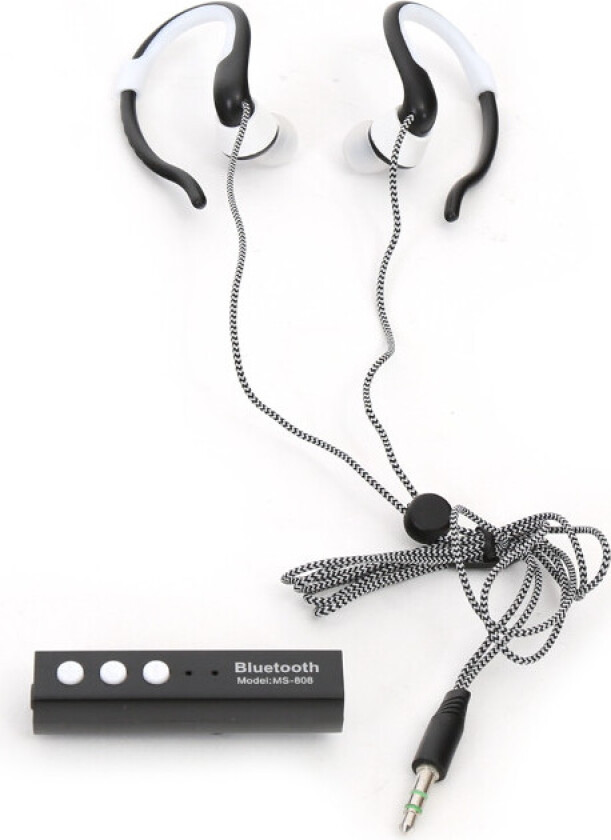 43517 Bluetooth Hodetelefoner med Selfie Shutter - 3,5mm Minijack - Hvit