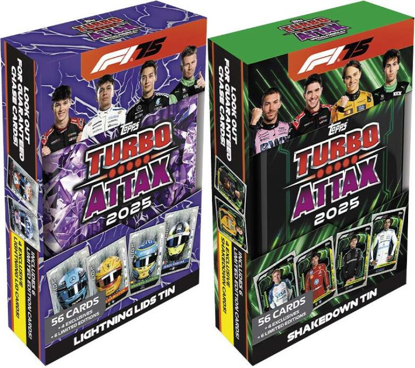 Formula 1 Samlekort Turbo Attax Mega Tin Lightning Lids & Shakedowns - Blandede - Kortspill & Memory