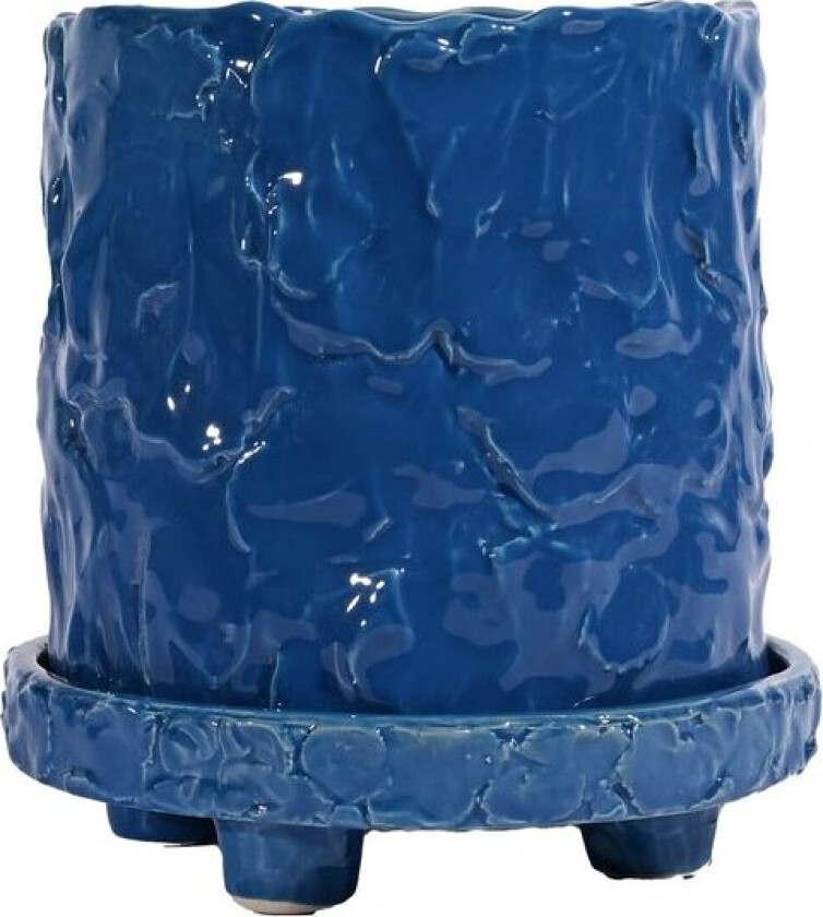 Bilde av Muddy krukke L 23x23,5 cm blå