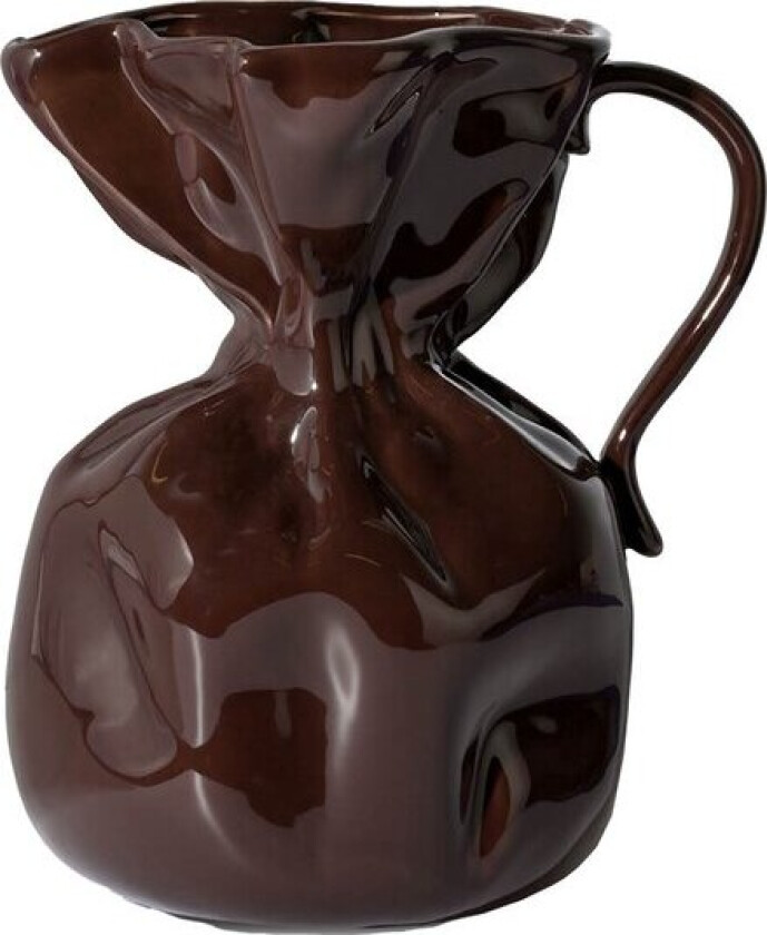 Bilde av Crumple vase 26 cm brun