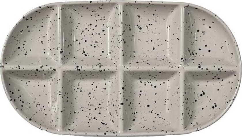 Ditte serveringsfat 36x20x3,5 cm grå/svart