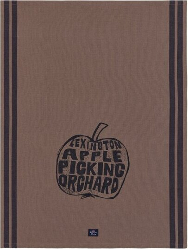 Kjøkkenhåndkle i bomull eple 70x50 cm brun/svart