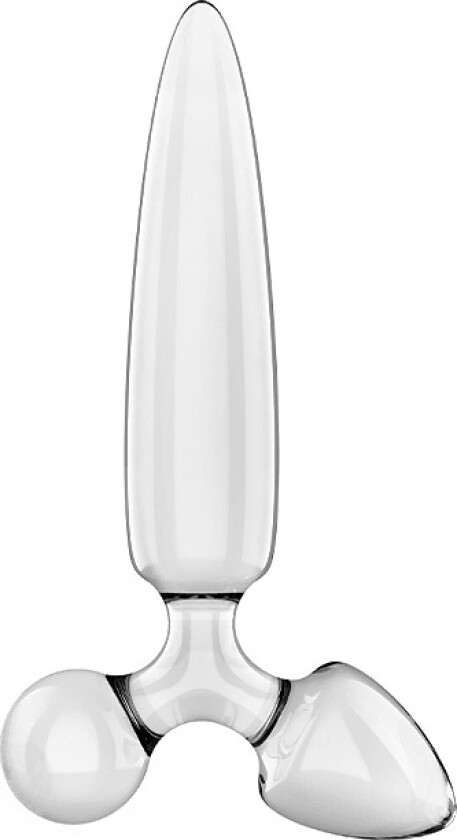 Satisfyer: Triple Crystal 1, Glass Dildo, gjennomsiktig