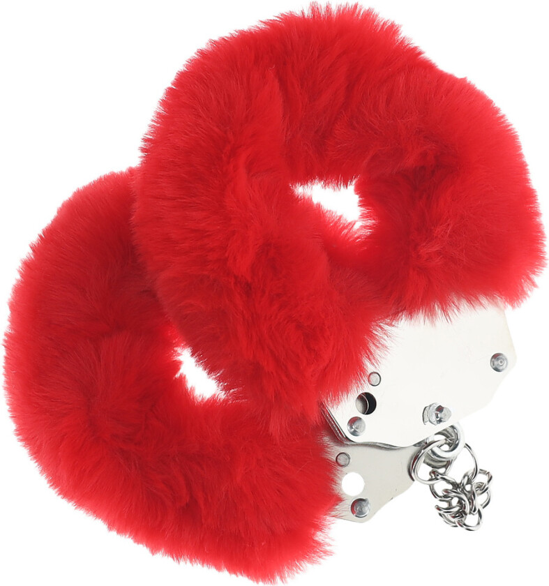 Ouch!: Heavy-duty Fluffy Handcuffs, rød