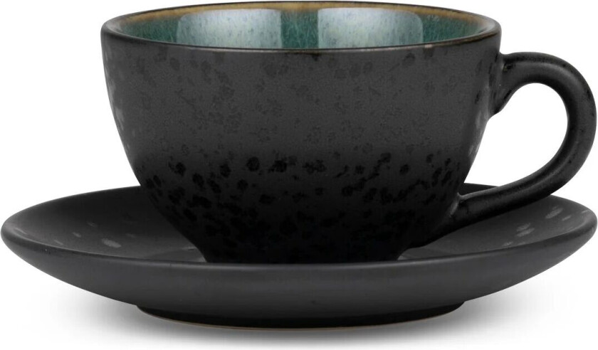 kopp med teskål svart Grønn