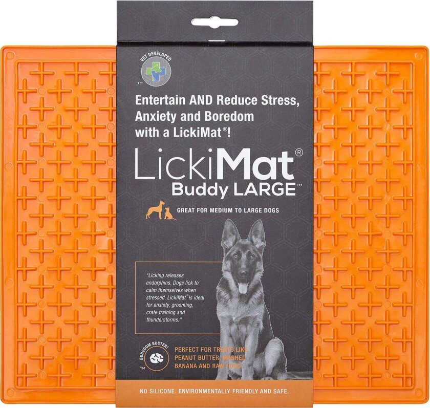 LICKI MAT - Dog Bowl Buddy Xl Orange 30,5X25,5Cm - (645.5380)