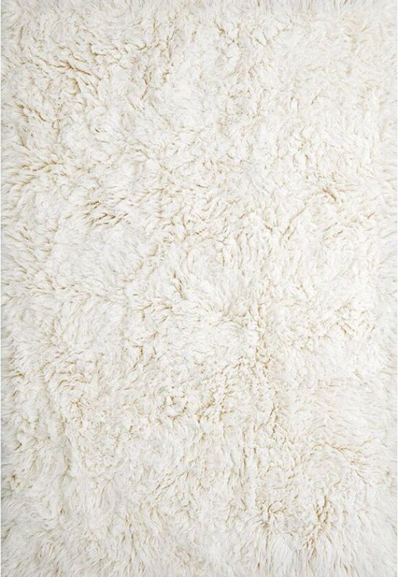 Shaggy gulvteppe 250x350 cm Off White