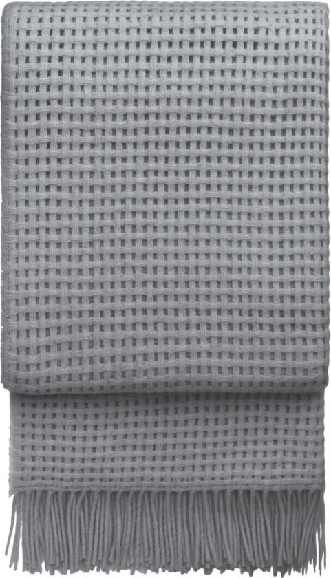 Basket pledd 130x200 cm lysegrå