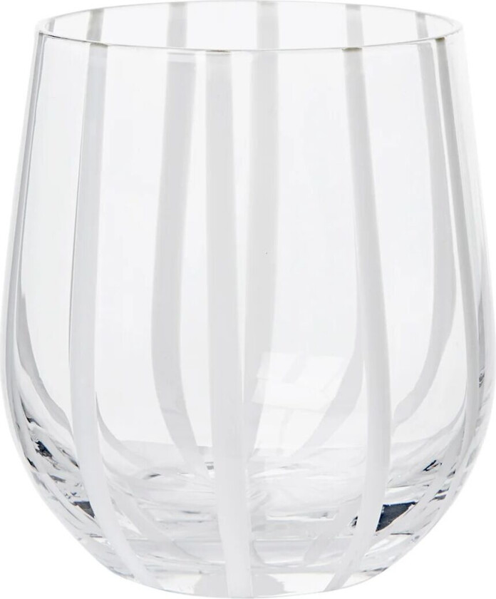 Stripe drikkeglass 35 cl Clear-white stripes